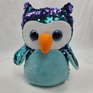 Adventure Planet Sequinimals Plush PENGUIN Blue Flip Sequin Stuffed Animal 8"